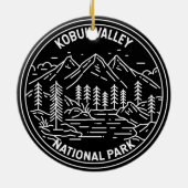コブクバレー国立公園アラスカモノリン セラミックオーナメント (裏面)