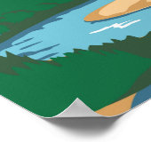 コブクバレー国立公園アラスカヴィンテージ ポスター (角)