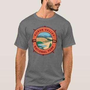 コブクバレー国立公園レトロコンパスエンブレム Tシャツ