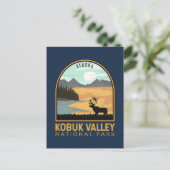 コブクバレー国立公園ヴィンテージエンブレム ポストカード (スタンド正面)