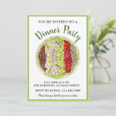 コブサラダ ディナー パーティー 料理 クラス フードトラック 招待状 (スタンド正面)