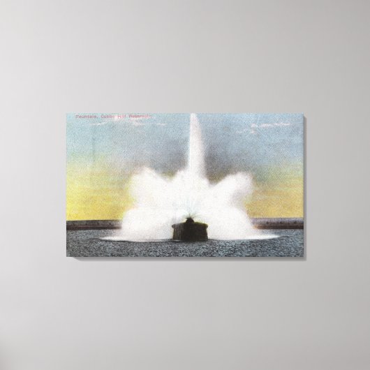 コブスヒルリザーバファウンテンビュー キャンバスプリント (正面)