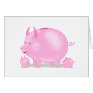 コブタが付いている貯金箱