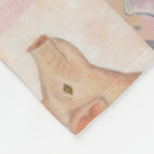 コブタのコラージュのフリース フリースブランケット (角)