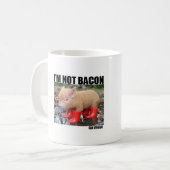 コブタのビーガンのマグ コーヒーマグカップ (正面左)