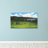 コブボセコンティー湖とゴルフ場の景色 キャンバスプリント (インサイチュ (ウッドフロア))