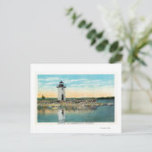 コブボセコンテ湖と灯台の眺め ポストカード (スタンド正面)