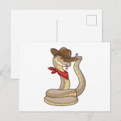 コブラのカウボーイ スカーフ姿 ポストカード (正面/裏面)