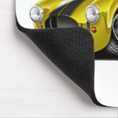 コブラの黄色黒い車 マウスパッド (コーナー)