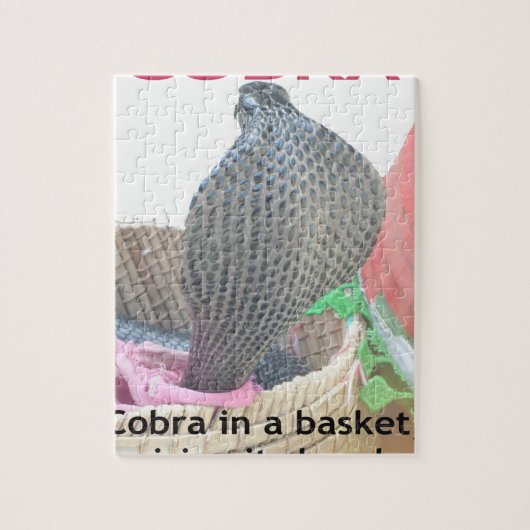 コブラインバスケットアートプリント ジグソーパズル (縦)
