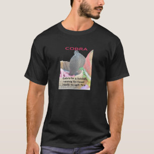 コブラインバスケットアートプリント Tシャツ