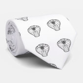 コブラスネークブラックアニマル毒ボア ネクタイ (ロール)