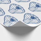 コブラスネークブルーアニマルニシキヘビ毒 ラッピングペーパー (角)