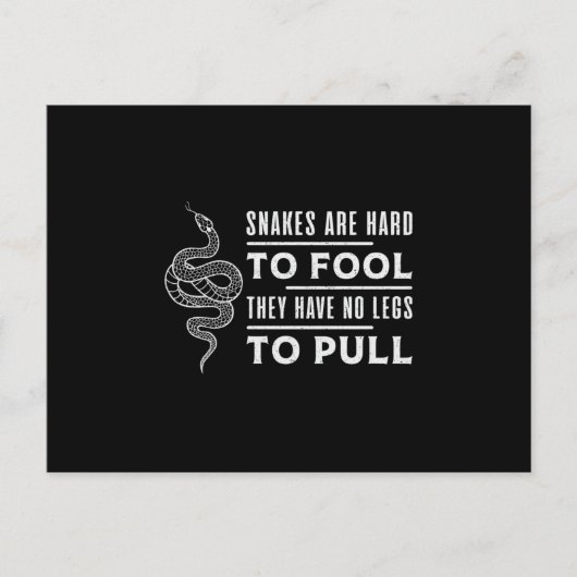 コブラスネーク爬虫類ヘビ動物ペットギフトおもしろいズ ポストカード (正面)