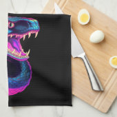 コブラスネークinVaporwave美学スタイル キッチンタオル (四つ折り)