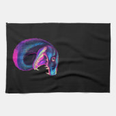 コブラスネークinVaporwave美学スタイル キッチンタオル (横)