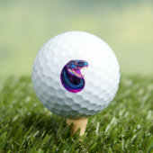 コブラスネークinVaporwave美学スタイル ゴルフボール (インサイチュ 木)