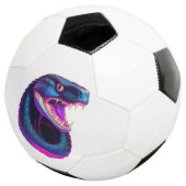 コブラスネークinVaporwave美学スタイル サッカーボール (3/4)