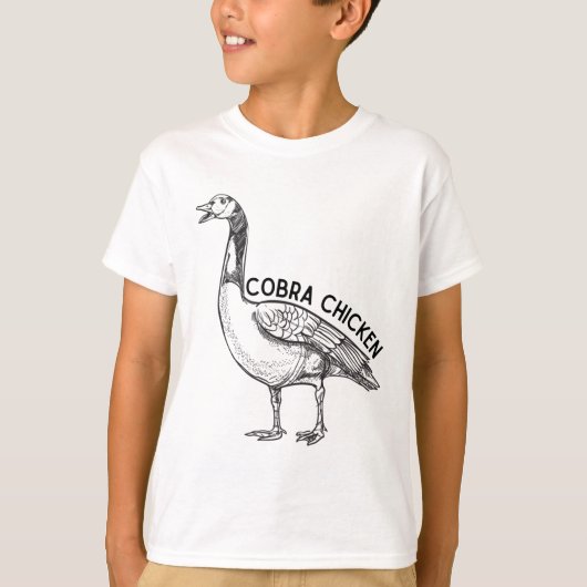 コブラチキン面白いガチョウ Tシャツ (正面)