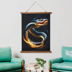 コブラヘビ 吊り下げ型タペストリー