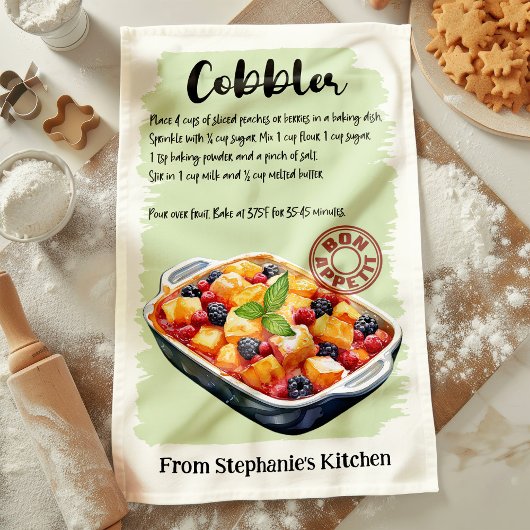 コブラー レシピ オーダーメイド キッチンタオル