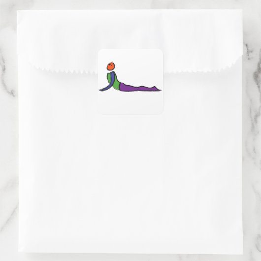 コブラ絵画ヨガのポーズ。 スクエアシール (バッグ)