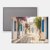 コブレストン通りインパロスギリシャ島旅行 マグネット (正面/裏面)