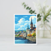 コブレンツドイツアートヴィンテージトラベルイラストレーション ポストカード (スタンド正面)