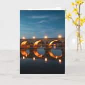 コブレンツ・ドイツの橋 カード (黄色い花)