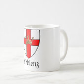 コブレンツWappenの紋章付き外衣 コーヒーマグカップ (正面右)
