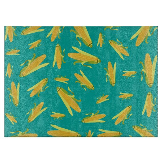 コブ柄のトウモロコシ カッティングボード (正面)