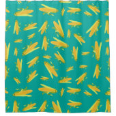 コブ柄のトウモロコシ シャワーカーテン (正面)