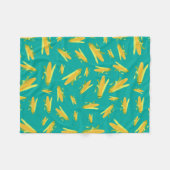 コブ柄のトウモロコシ フリースブランケット (正面(横))