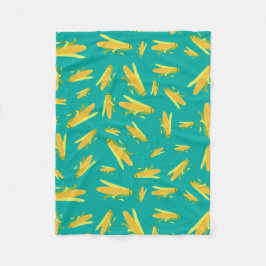 コブ柄のトウモロコシ フリースブランケット