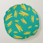 コブ柄のトウモロコシ ラウンドクッション (裏面)