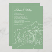 コプコットセントラルパークウェディング 招待状 (正面/裏面)