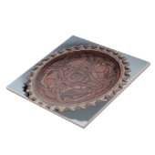 コプトのコップは、スワッグとの色彩の鮮やかなテラコッタ縁どります、 タイル (側面)