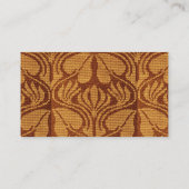 コプト刺しゅう模様 – オレンジ葉色の模様 名刺 (裏面)