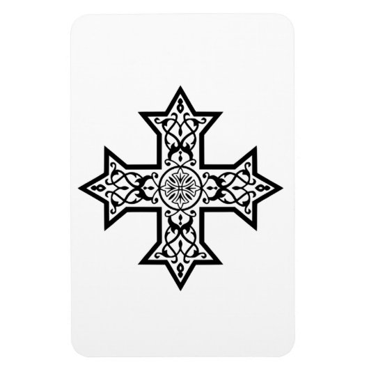 コプト十字架の古典的な宗教芸術アクセサリー マグネット (縦)