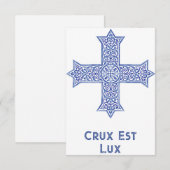 コプト十字架 Crux Est Lux 聖なるカード サンキューカード (正面/裏面)