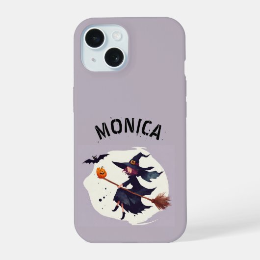 コベンクラブ魔女紫ハロウィン iPhone 15ケース (裏面)