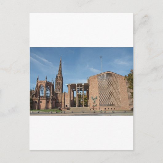 コベントリーの聖マイケル大聖堂の廃墟 ポストカード (正面)