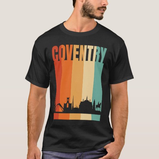 コベントリー市街のスカイライン Tシャツ (正面)