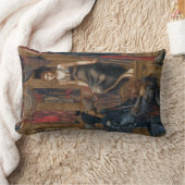 コペトゥア王と乞食のメイド（Burne-Jones著） ランバークッション (ブランケット)