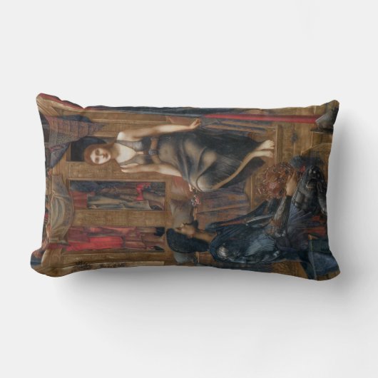 コペトゥア王と乞食のメイド（Burne-Jones著） ランバークッション (正面)