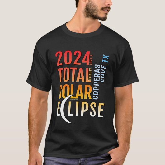 コペラスコーブテキサス州TXトータル太陽のEclipse 2024 5 Tシャツ (正面)