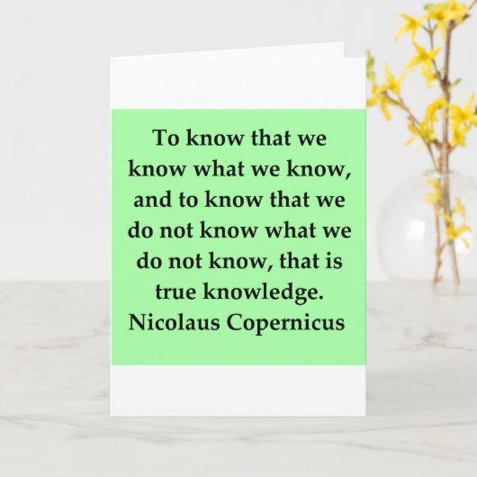 コペルニクスの引用文 カード (黄色い花)