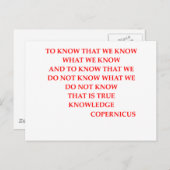 コペルニクス引用文 ポストカード (正面/裏面)