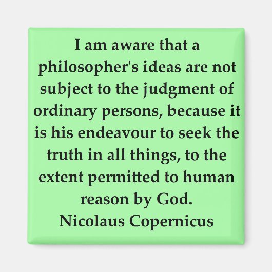 コペルニクス引用文 マグネット (正面)