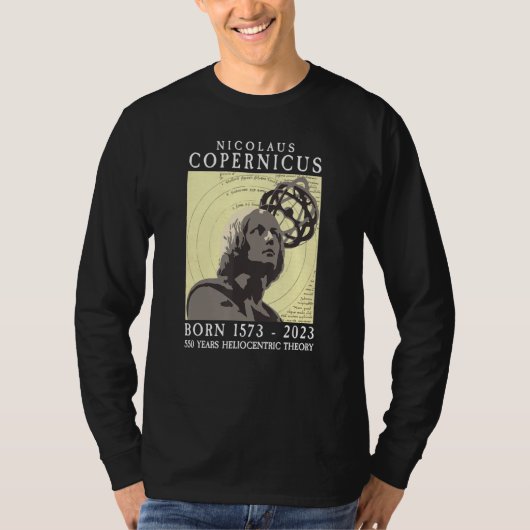 コペルニクス550th 1573 2023天文学シス太陽のテム tシャツ (正面)